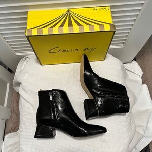 Circus NY Patent heeled ankle boots